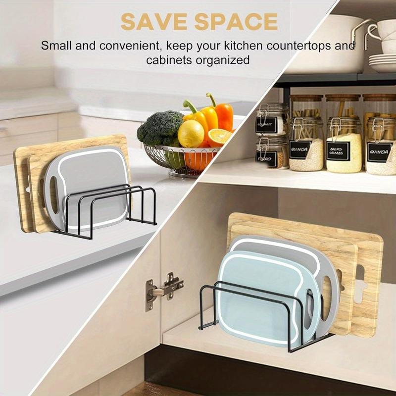 Kitchen Cabinet Baking Sheet Organizer - 1 Buah Rak Penyimpanan Papan Pemotong