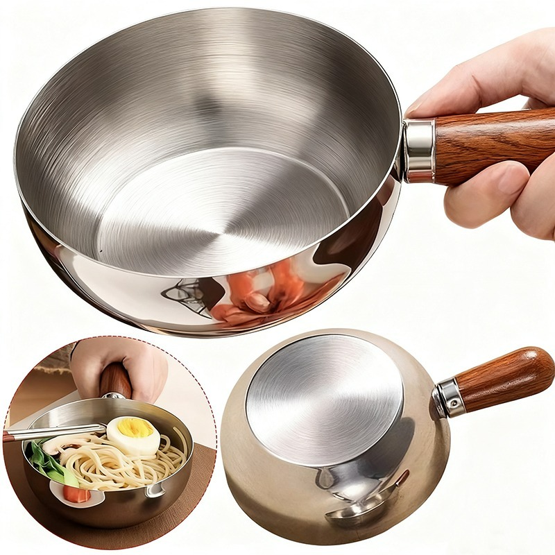 Kitchen Baking Bowls - Panci Susu Stainless Steel dengan Gagang