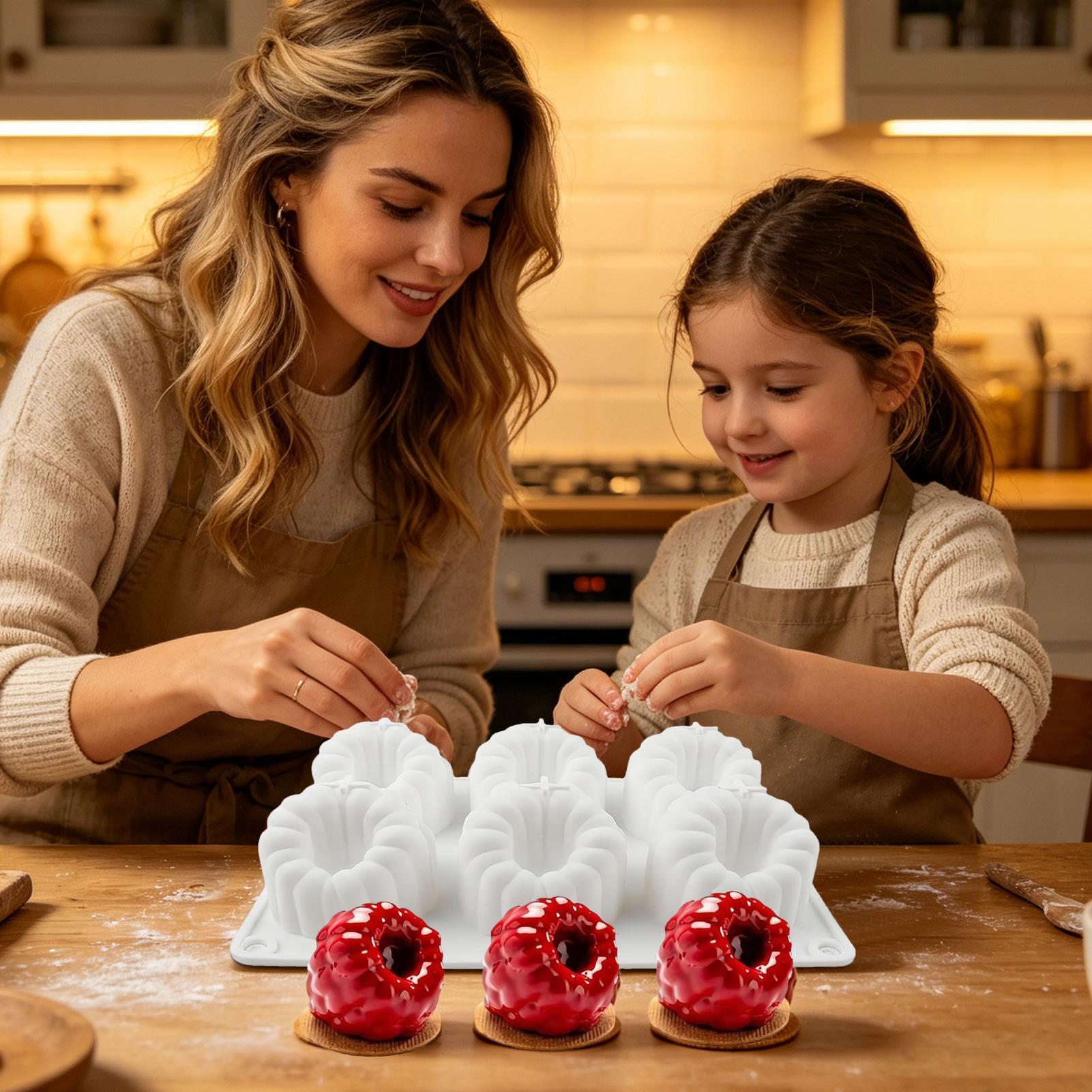Kitchen Baking Mat - Cetakan Silikon Raspberry 3D Bentuk Raspberry