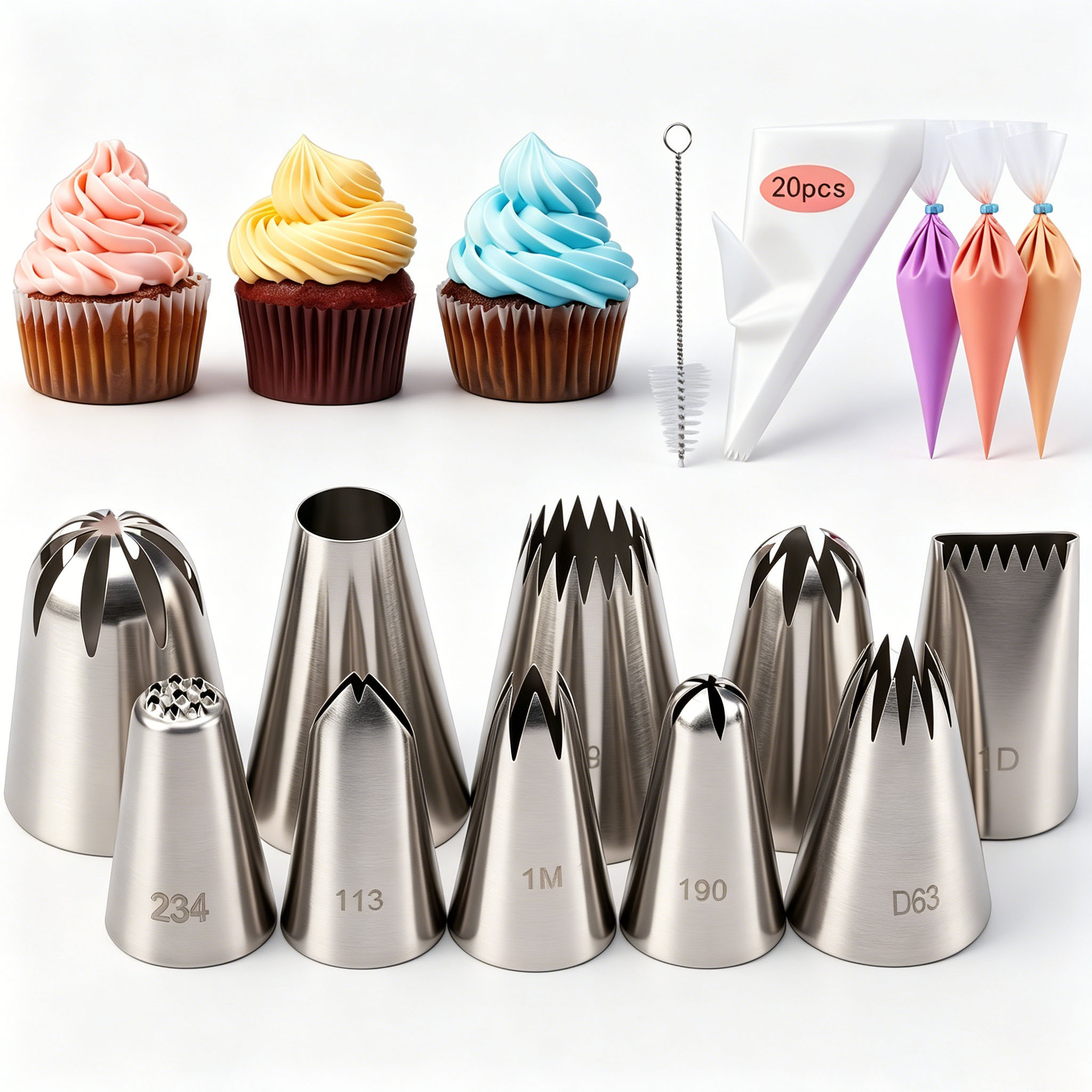 Piping Bag Disposable - 31 Buah Set Ujung Pipa Dekorasi