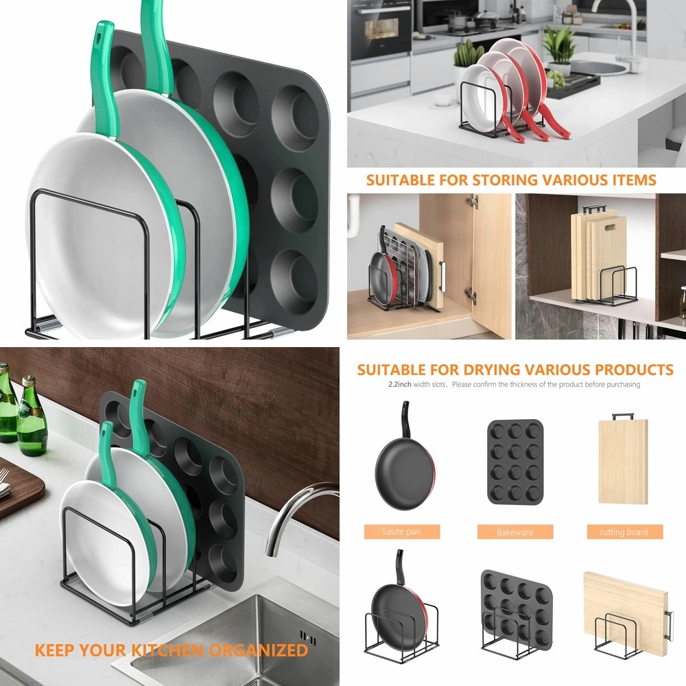 Kitchen Cabinet Baking Organizer - Pan Organizer untuk Lemari Dapur, Tempat