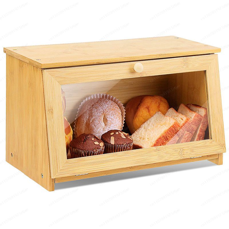 Kitchen Cabinet Baking Organizer - Lemari Penyimpanan Roti dengan Pintu Kaca,