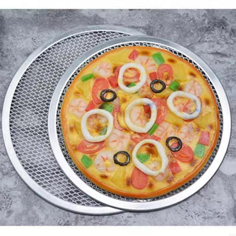 Kitchen Baking Center - Layar Pizza Aluminium Bulat, Baki Panggang