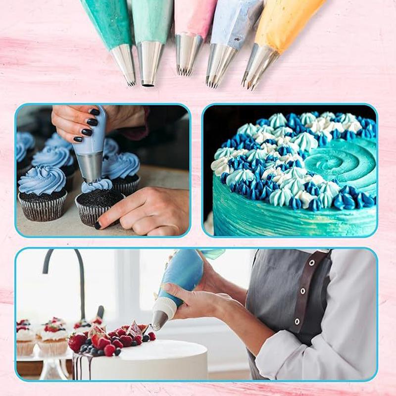 120Pcs/Set Alat Piping Stainle - Piping Bag Disposable ulasan dan harga