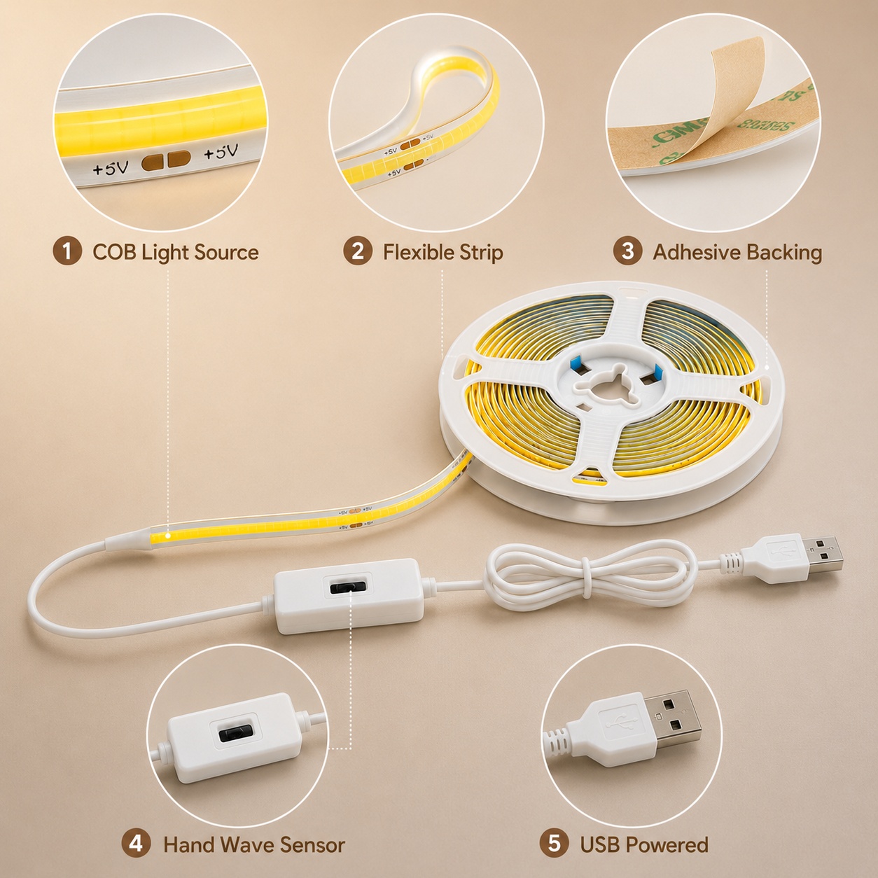Lampu LED COB Strip dengan Kon - Kitchen Baking Cabinet ulasan dan harga