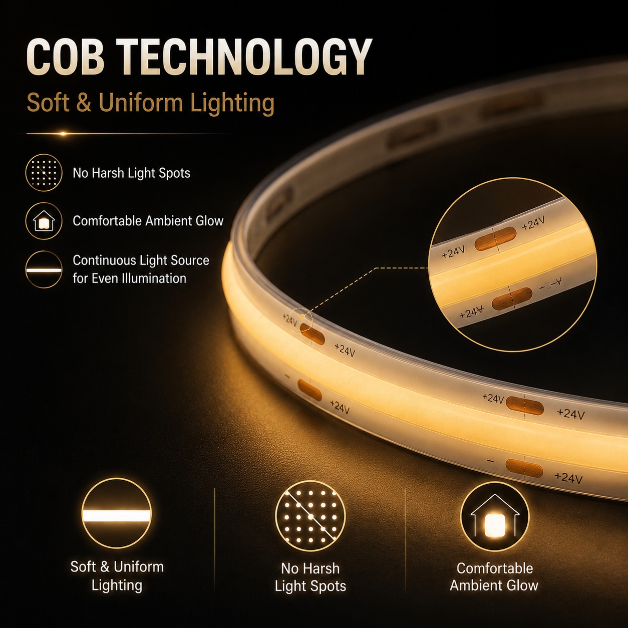 Lampu LED COB Strip dengan Kon - Kitchen Baking Cabinet ulasan dan harga