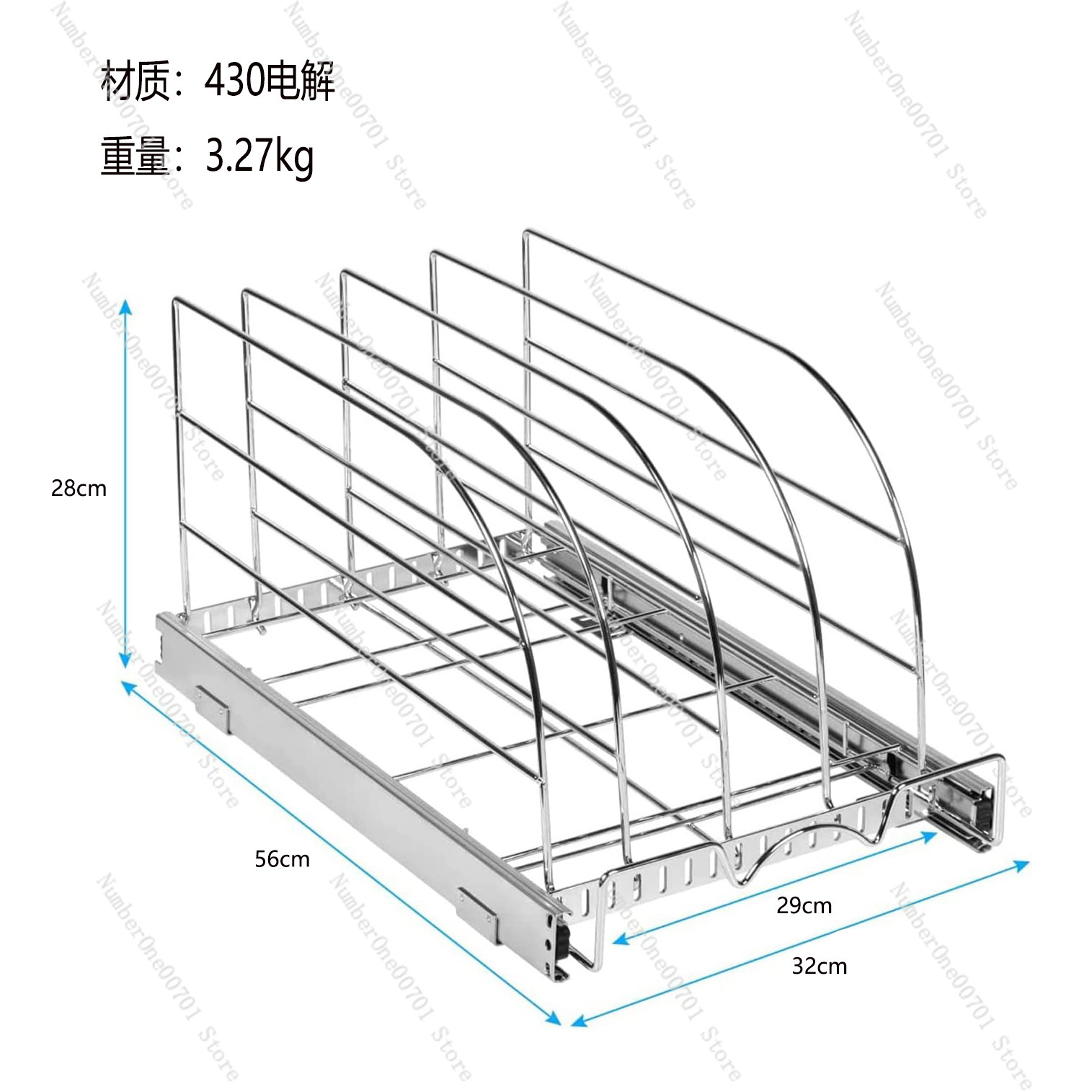 Organizer Kabinet Dapur Geser  - Kitchen Cabinet Baking Sheet Organizer ulasan dan harga
