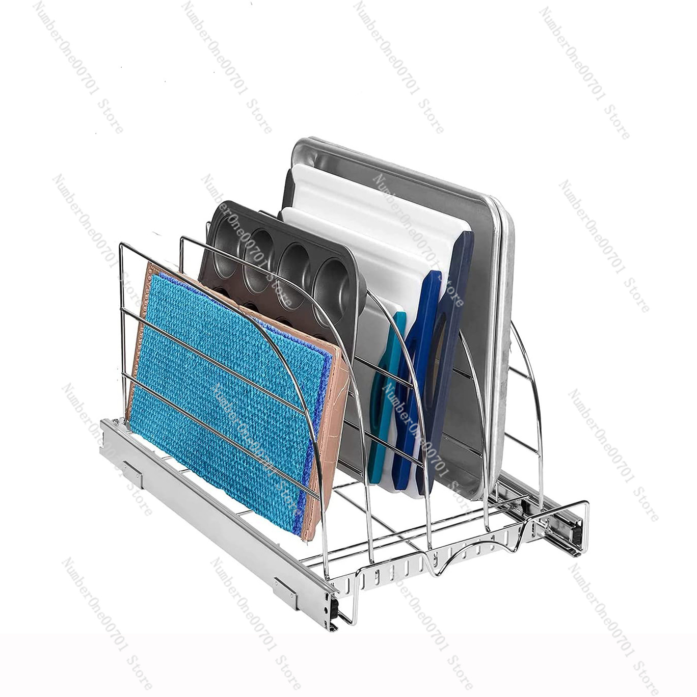 Organizer Kabinet Dapur Geser  - Kitchen Cabinet Baking Sheet Organizer ulasan dan harga