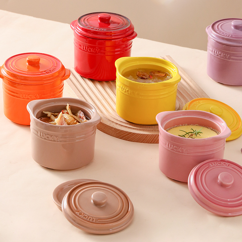 Mangkuk Keramik Tutup Ganda, M - Kitchen Baking Bowls ulasan dan harga