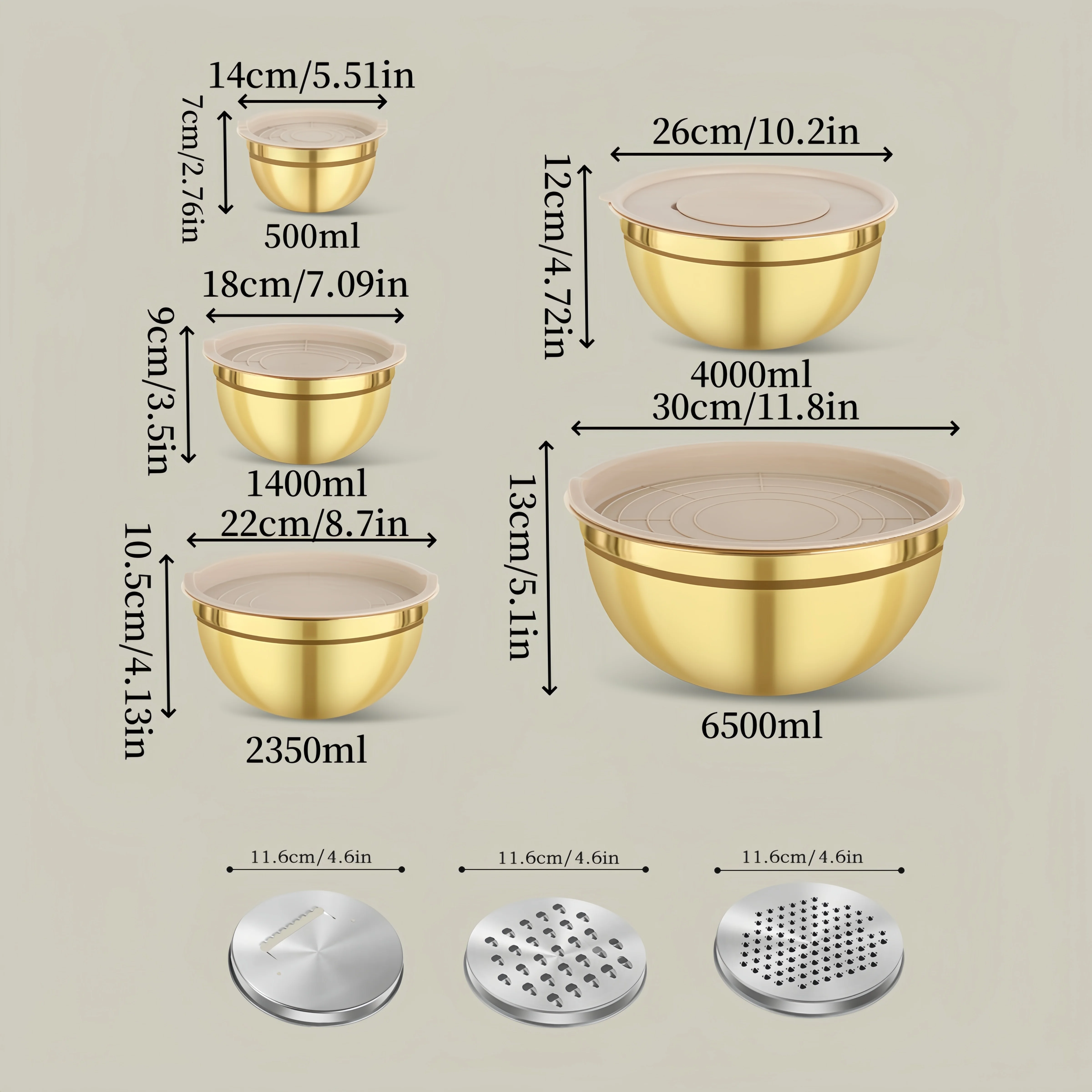 Set mangkuk pencampur baja tah - Kitchen Baking Bowls ulasan dan harga