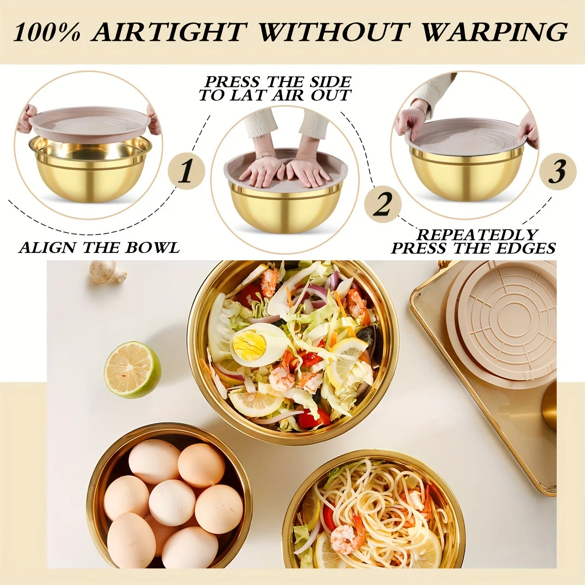 Set mangkuk pencampur baja tah - Kitchen Baking Bowls ulasan dan harga