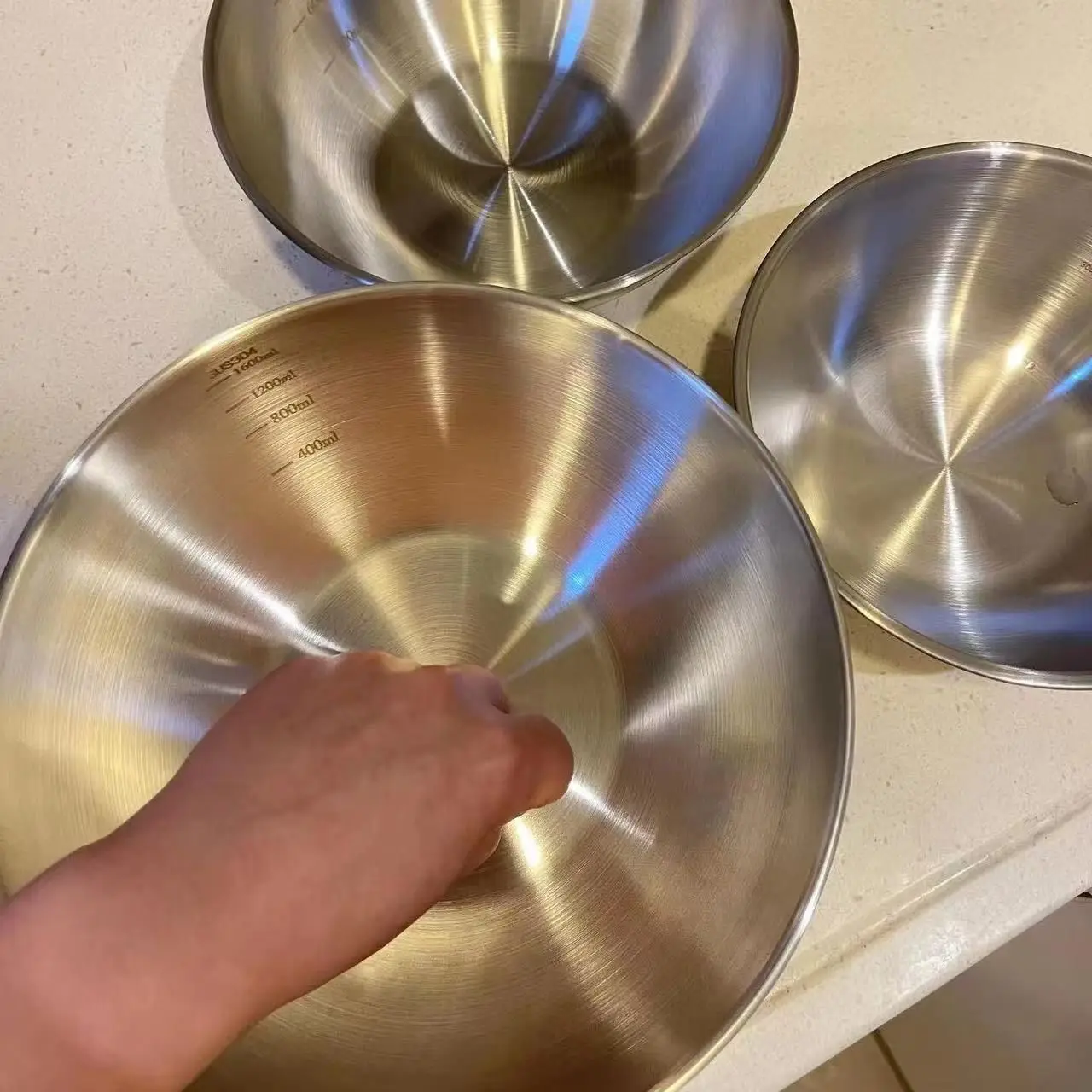 1-3 Set Mangkuk Stainless Stee - Kitchen Baking Bowls ulasan dan harga