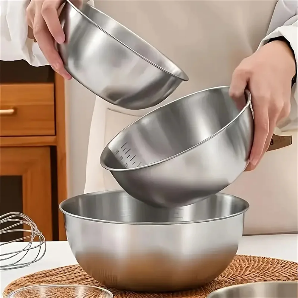 1-3 Set Mangkuk Stainless Stee - Kitchen Baking Bowls ulasan dan harga