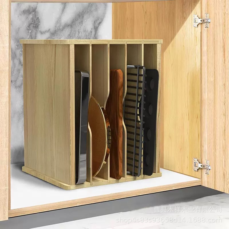 Rak penyimpanan dapur kayu sol - Kitchen Cabinet Baking Sheet Organizer ulasan dan harga
