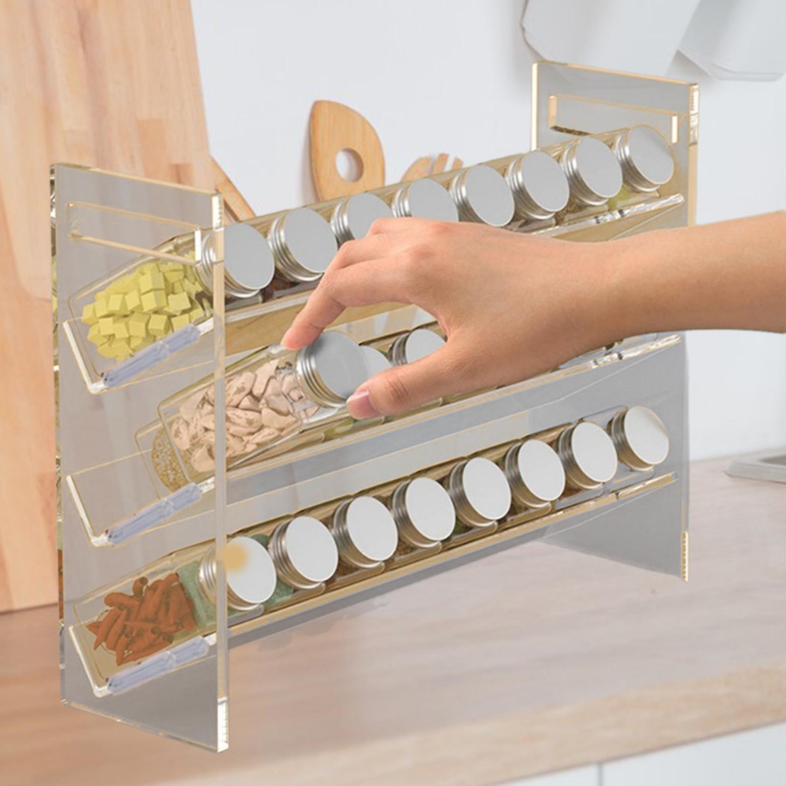 Rak Bumbu Akrilik, Rak Kue, Pe - Kitchen Cabinet Baking Organizer ulasan dan harga