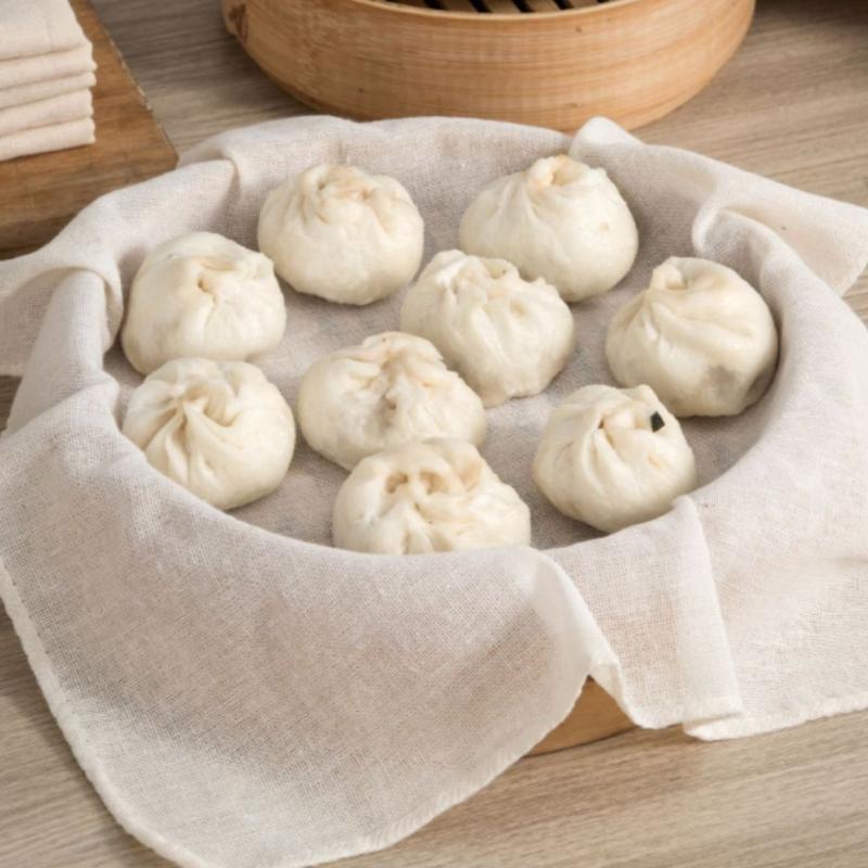 3 Buah Kain Kukus Bulat Katun  - Kitchen Baking Mat ulasan dan harga