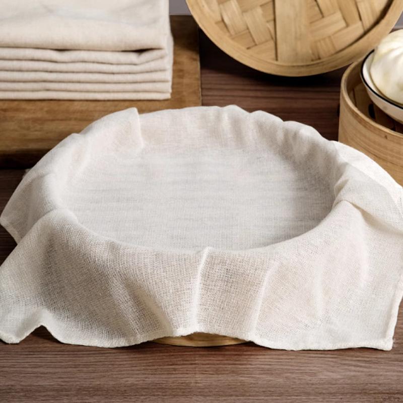 3 Buah Kain Kukus Bulat Katun  - Kitchen Baking Mat ulasan dan harga