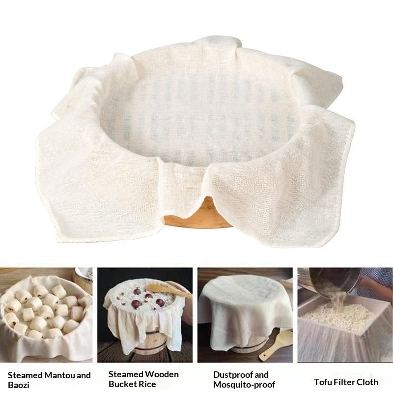 3 Buah Kain Kukus Bulat Katun  - Kitchen Baking Mat ulasan dan harga