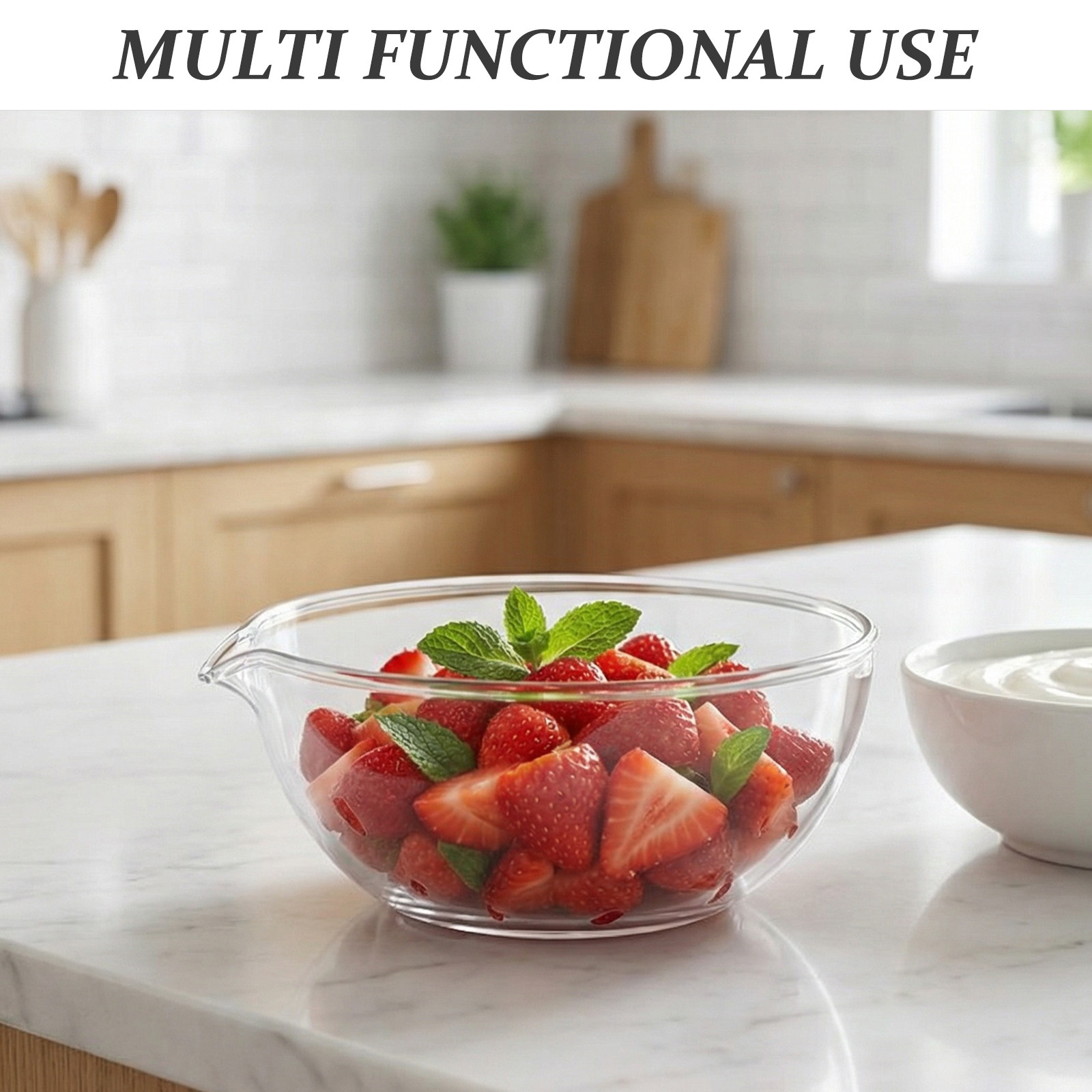 2 Buah Mangkuk Kaca Transparan - Kitchen Baking Bowls ulasan dan harga