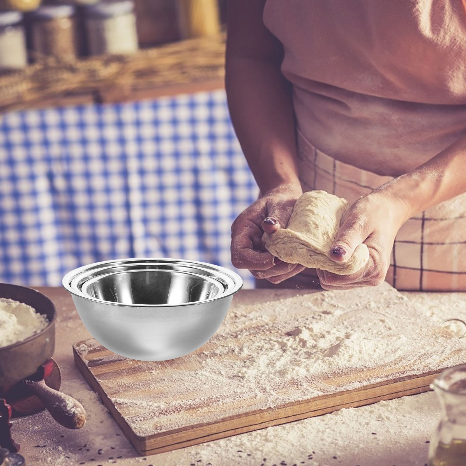 3 Buah Set Mangkuk Pencampur B - Kitchen Baking Bowls ulasan dan harga