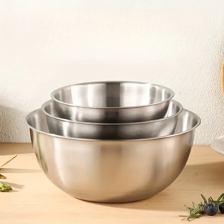 3 Buah Set Mangkuk Salad Baja  - Kitchen Baking Bowls ulasan dan harga