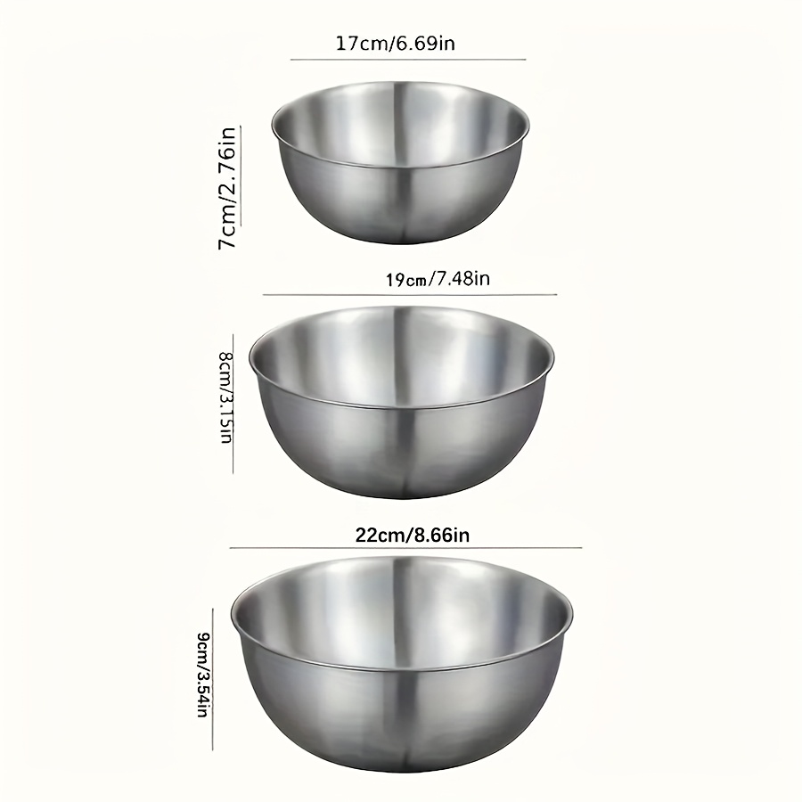 3 Buah Set Mangkuk Salad Baja  - Kitchen Baking Bowls ulasan dan harga