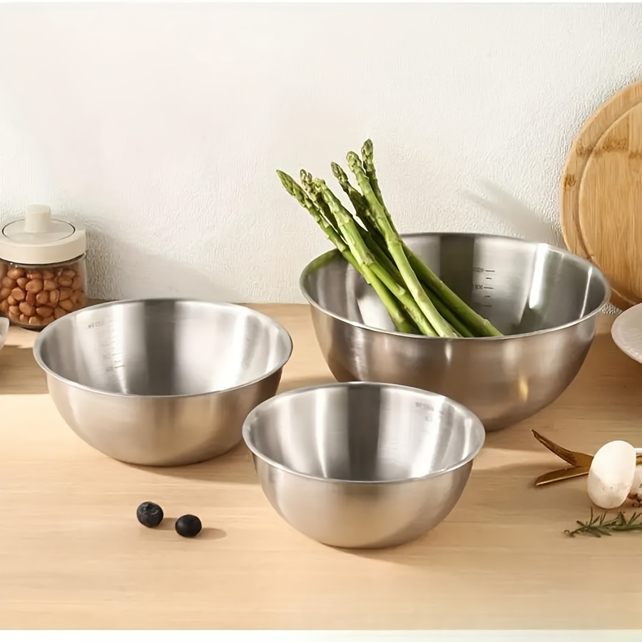 3 Buah Set Mangkuk Salad Baja  - Kitchen Baking Bowls ulasan dan harga