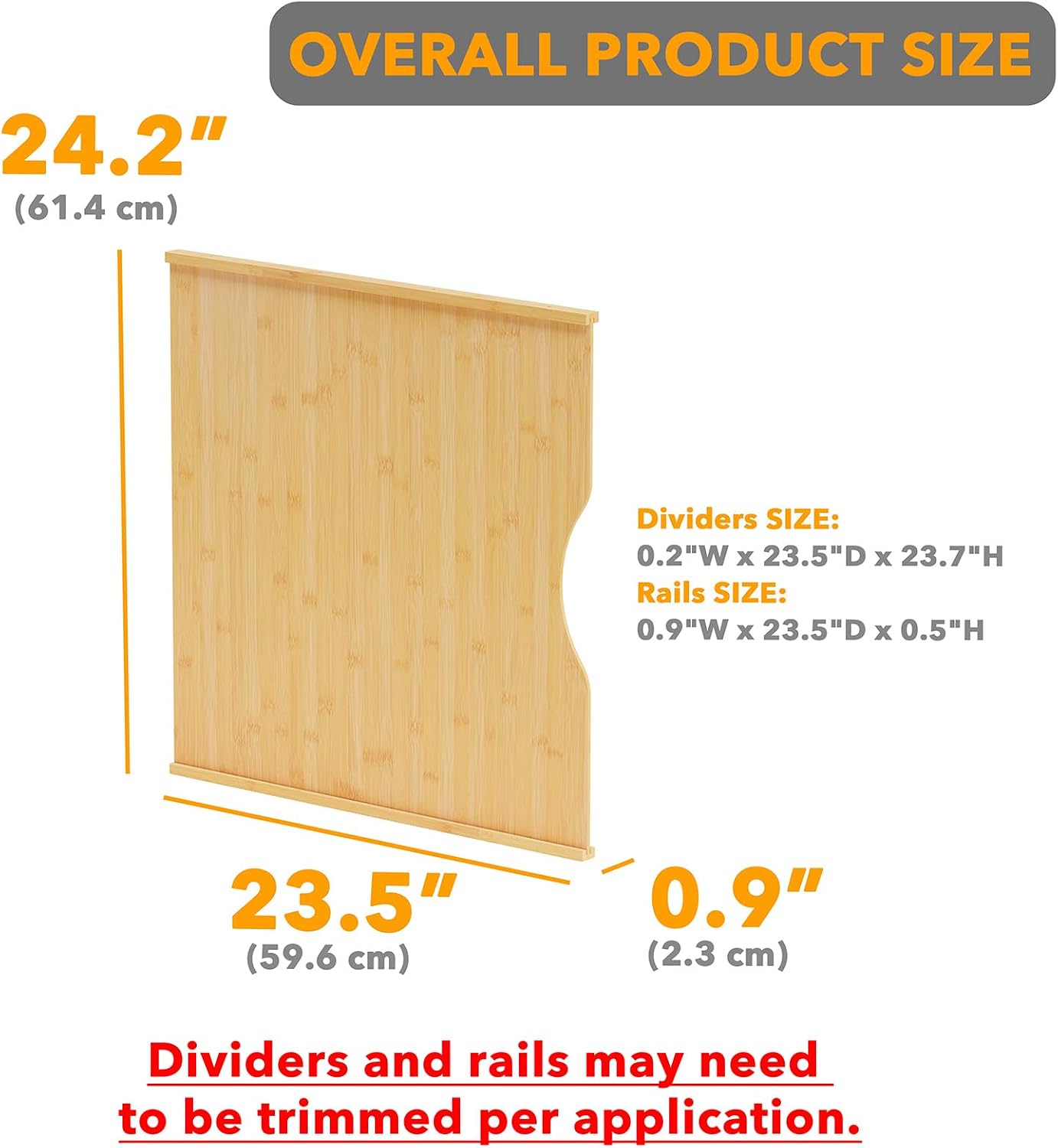 10 Paket Pembatas Nampan Bambu - Kitchen Cabinet Baking Organizer ulasan dan harga